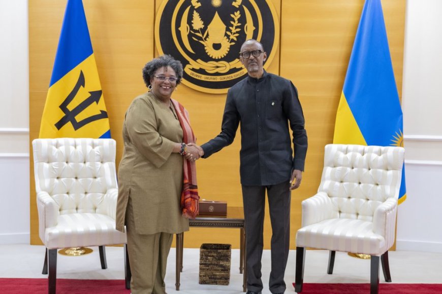 Perezida Kagame yashimiye Mottley watorewe kongera kuba Minisitiri w’Intebe wa Barbados