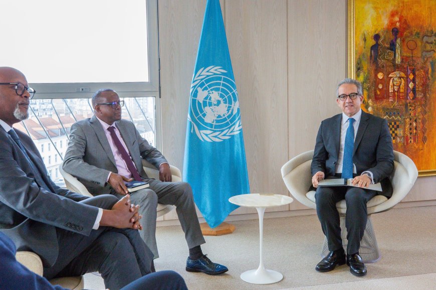 Minisitiri Dr Jean Damascene Bizimana yagiranye ibiganiro n'Umuyobozi Mukuru wa UNESCO