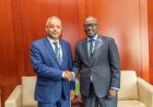 Minister Nduhungirehe meets Abdoulkader Houssein Omar to deepen Rwanda–Djibouti relations