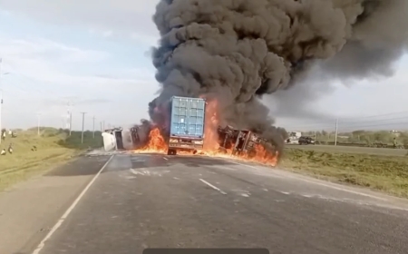 Mombasa–Nairobi highway accident: two dead, one injured in fiery 4am truck crash at Mto Mawe