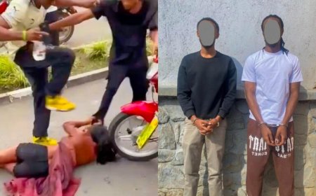 Batawe muri yombi nyuma yo kugaragara mu mashusho bakubitira umukobwa mu muhanda