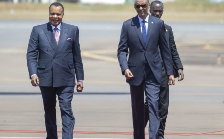 Perezida Kagame yashimiye Nguesso wongeye gutorerwa kuyobora Congo-Brazzaville