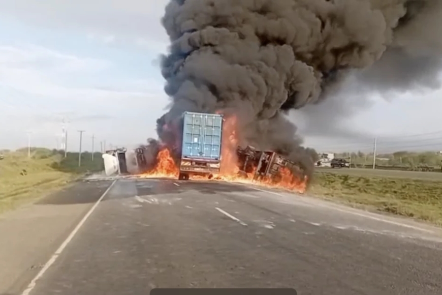 Mombasa–Nairobi highway accident: two dead, one injured in fiery 4am truck crash at Mto Mawe
