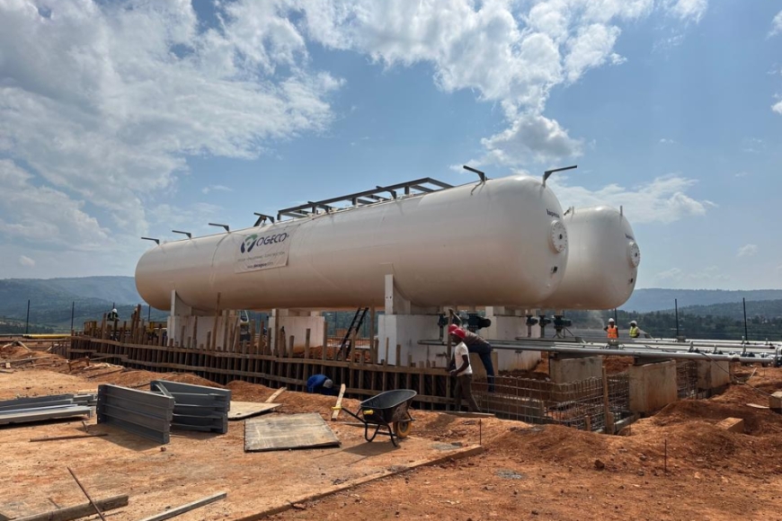 Ibikorwa byo kubaka ibigega bya gaz yo gutekesha bigeze kuri 70%