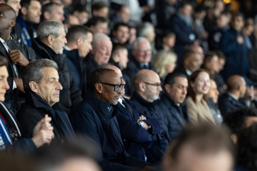 President Kagame Attends PSG vs Chelsea Champions League Match in Paris