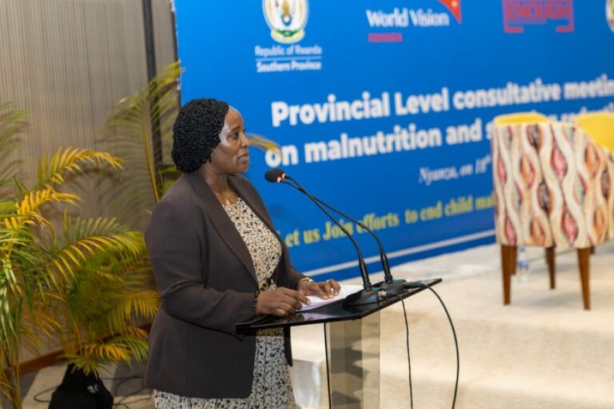 Amajyepfo: Minisitiri Uwimana Console yasabye abayobozi kurwanya igwingira n’imirire mibi y’abana