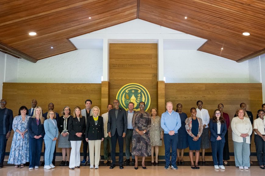 Paul Kagame and First Lady Host Francine LeFrak and Delegation at Urugwiro Village