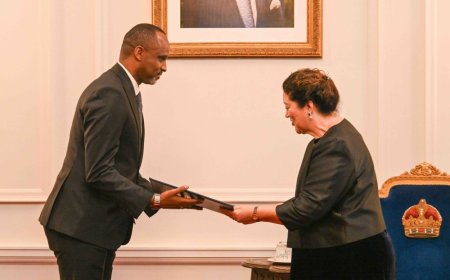 Amb. Muhizi Presents Credentials in New Zealand, Eyes Stronger Bilateral Ties