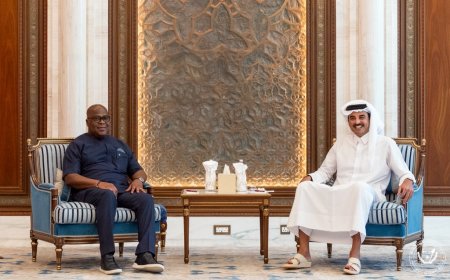 Tshisekedi yagiranye ibiganiro n’Umuyobozi wa Qatar ku bibazo by’akarere n’ubufatanye