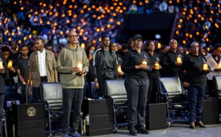 Perezida Kagame na Madamu Jeannette Kagame bitabiriye umugoroba wo Kwibuka