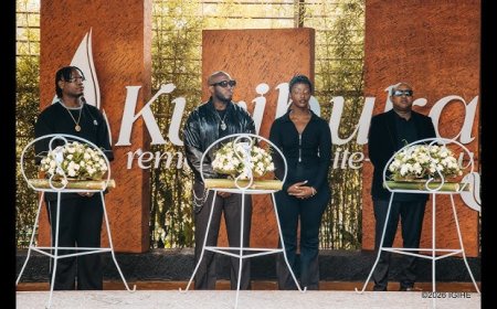 Abahanzi barimo The Ben na Bruce Melodie basuye urwibutso rwa Kigali bagenera ubutumwa Abanyarwanda