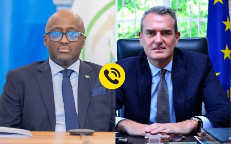 Amb. Nduhungirehe na Emmanuel Cohet baganiriye ku mubano w'u Rwanda n'u Bufaransa