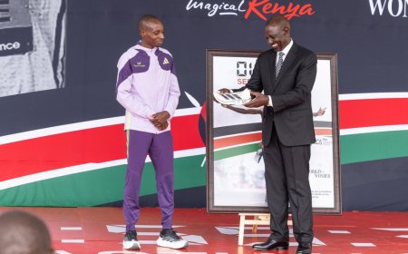 Sabastian Sawe yahaye Perezida Ruto inkweto yandikanye amateka