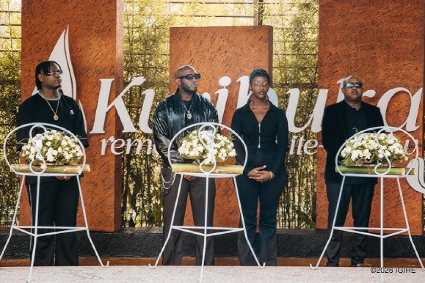 Abahanzi barimo The Ben na Bruce Melodie basuye urwibutso rwa Kigali bagenera ubutumwa Abanyarwanda