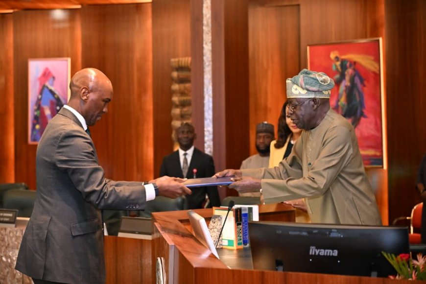 Ambassador Moses Rugema Presents Credentials to President Bola Ahmed Tinubu in Nigeria