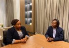 Louise Mushikiwabo yaganiriye na Minisitiri w’uburezi muri Gabon ku guteza imbere ikoranabuhanga mu rubyiruko