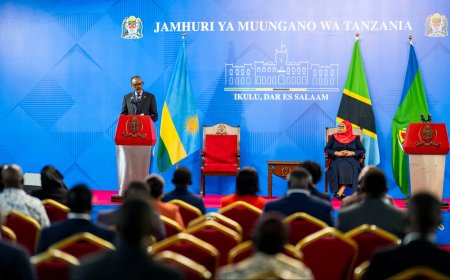 Perezida Kagame yashimye intambwe yatewe mu mishinga ihuriweho na Tanzania