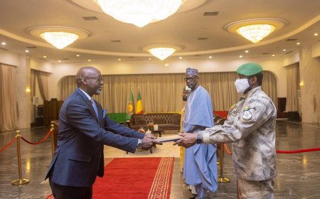 Ambassador Festus Bizimana presents credentials to Mali’s Head of State in Bamako