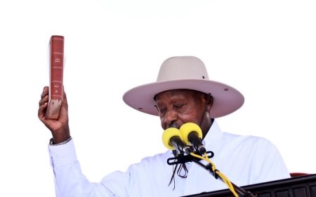Perezida Museveni yarahiriye kuyobora Uganda muri manda nshya y'imyaka itanu