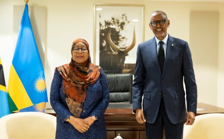 Perezida Kagame na Samia Suluhu baganiriye ku bufatanye mu by'ingufu n'ibikorwa remezo