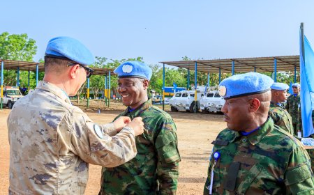 Abasirikare b’u Rwanda bari muri Sudani y’Epfo bahawe imidali y’ishimwe ya Loni