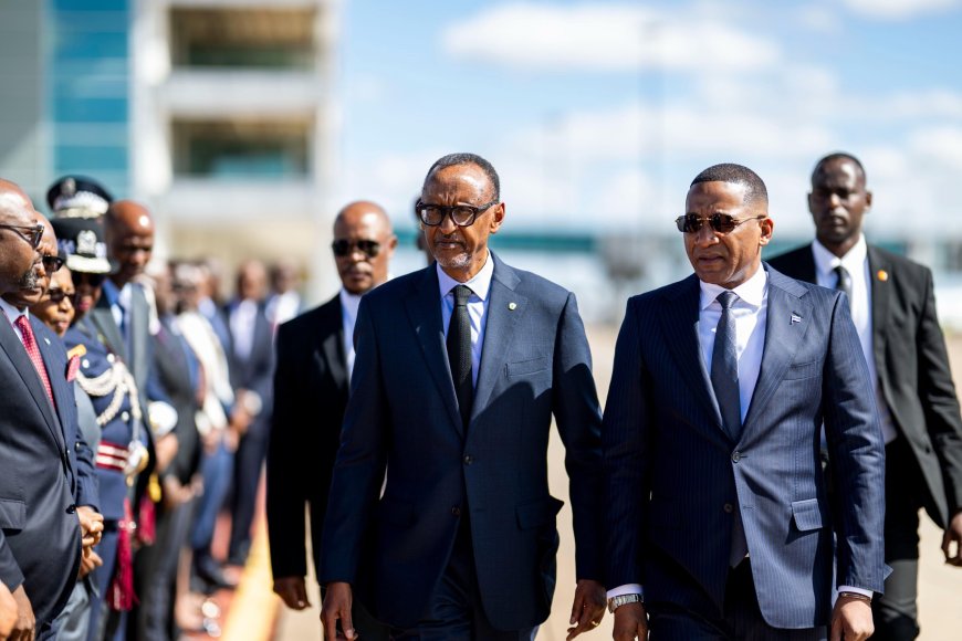 Perezida Kagame yageze muri Botswana mu ruzinduko rw’iminsi ibiri