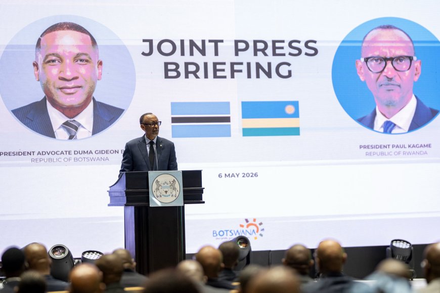 Perezida Kagame yashimye imiyoborere ya Botswana mu gucunga umutungo kamere