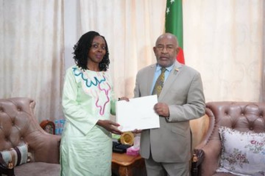 Amb. Christine Nkulikiyinka meets Comoros President to strengthen Rwanda-Comoros ties