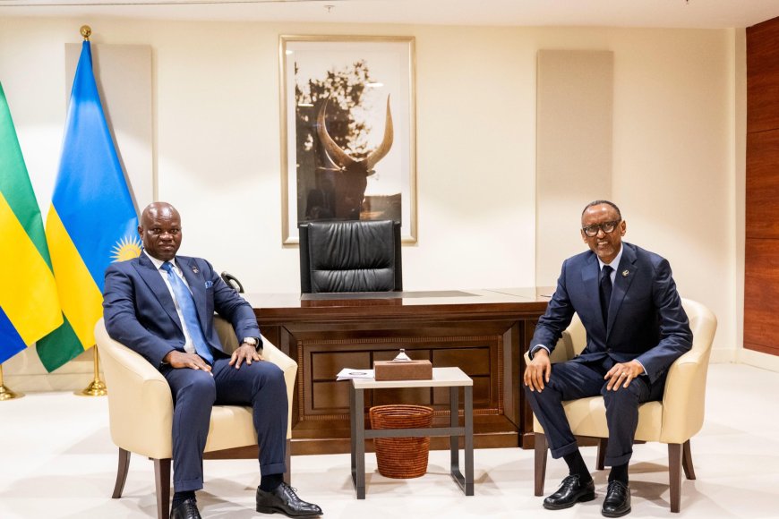 President Kagame and Gabon’s President Oligui Nguema hold talks at Africa CEO Forum