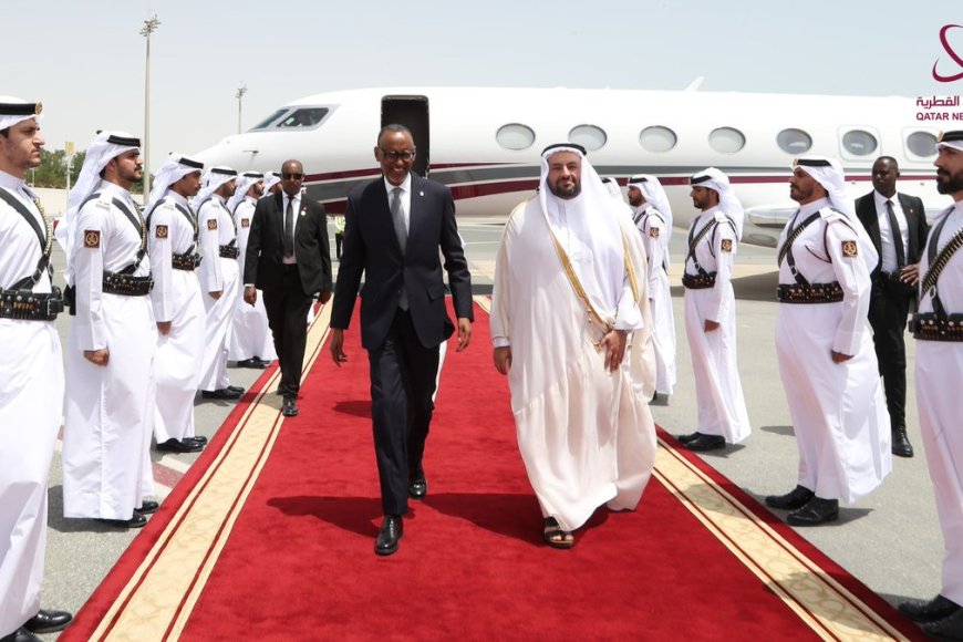 Perezida Kagame yageze i Doha muri Qatar mu ruzinduko rw’akazi