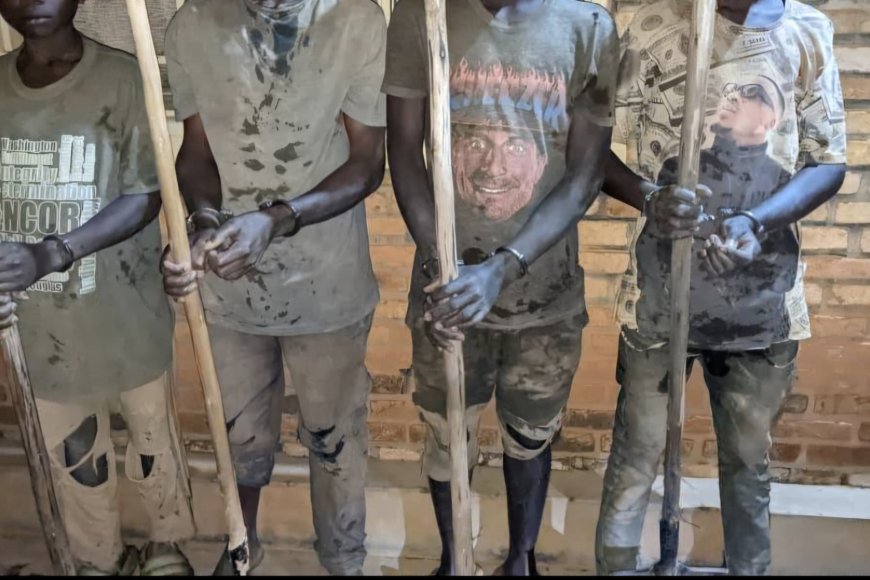 Muhanga: 9 bafashwe bari kugura no gucukura amabuye y'agaciro mu buryo butemewe