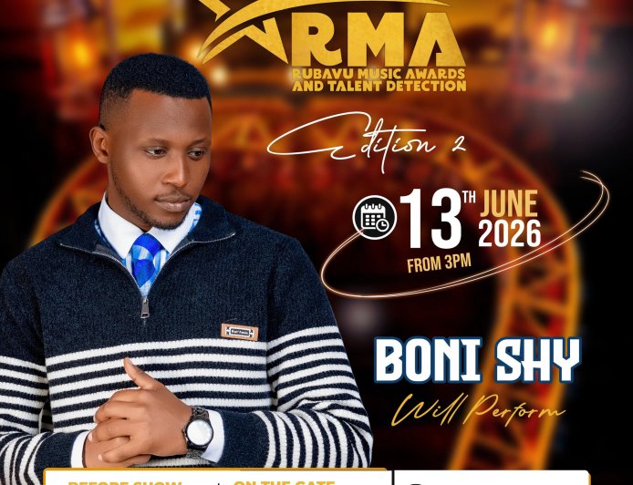 Umuhanzi Boni Shy yongewe ku rutonde rw'abazatarama mu bihembo bya Rubavu Music Awards
