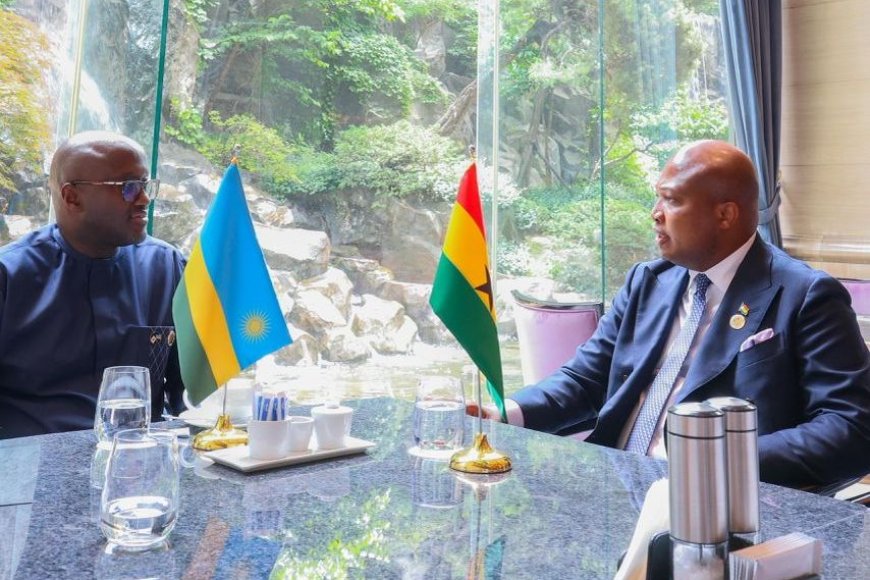 Min. Nduhungirehe yagiranye ibiganiro na mugenzi we wa Ghana ku gushimangira umubano w'ibihugu byombi