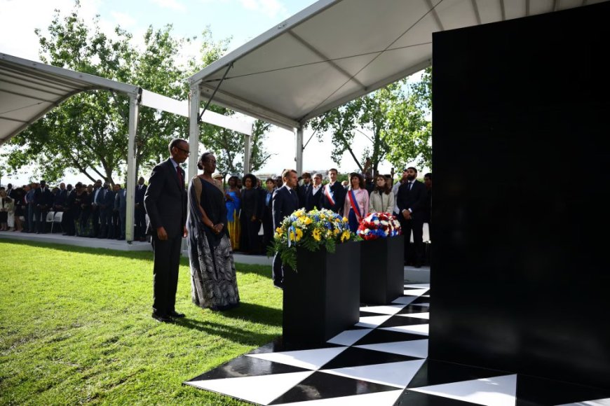 Paris: Perezida Kagame na Macron bafunguye urwibutso rwa Jenoside yakorewe Abatutsi mu 1994