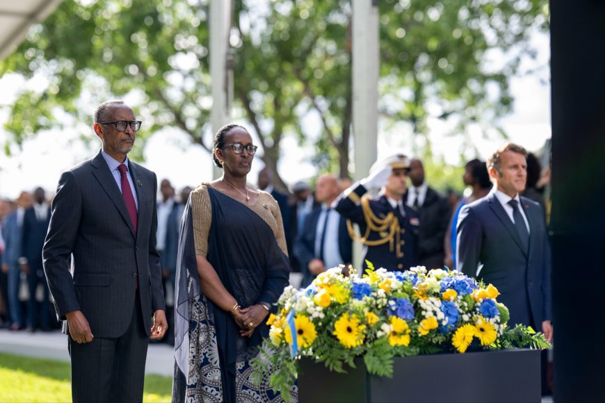 Presidents Kagame and Macron unveil Genocide memorial in Paris