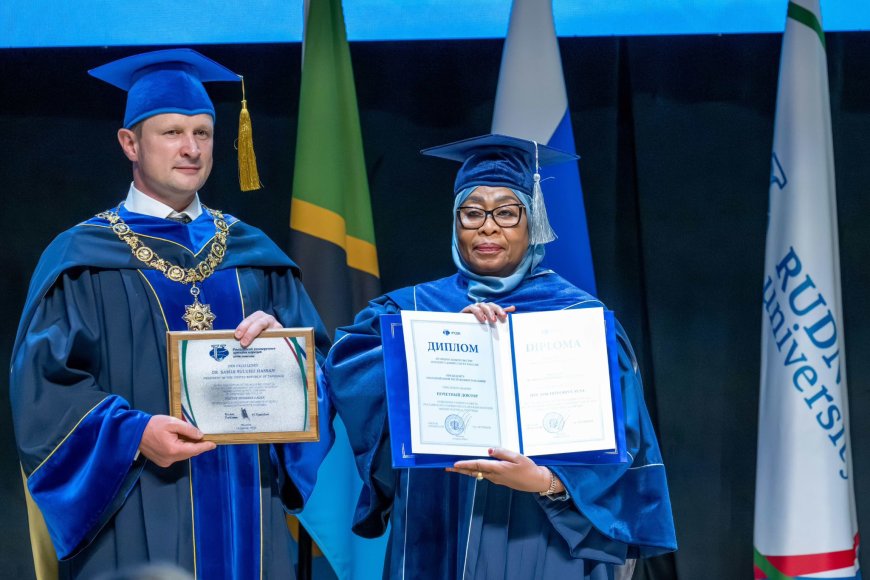 President Samia Suluhu Hassan receives Honorary Doctorate during State visit to Russia