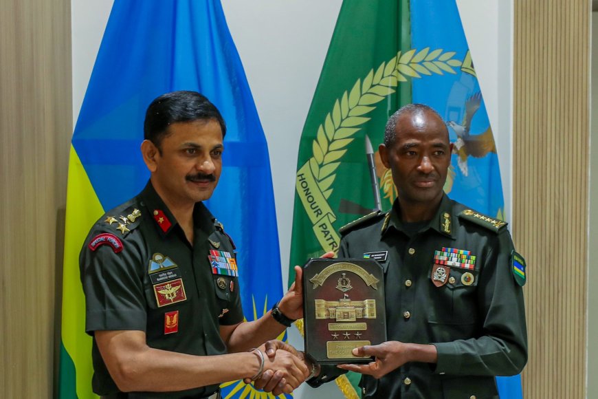 RDF Chief of Defence Staff Receives Indian National Defence College Delegation in Kigali